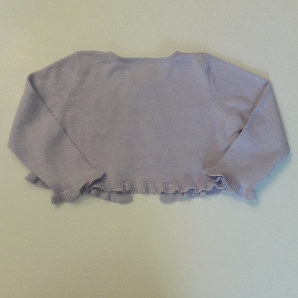Lavender Sweater w/ Ruffled Bottom & Sleeves - Picture 3 of 3